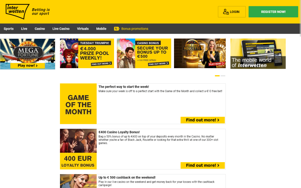 Promotions Page Review of Interwetten Canada